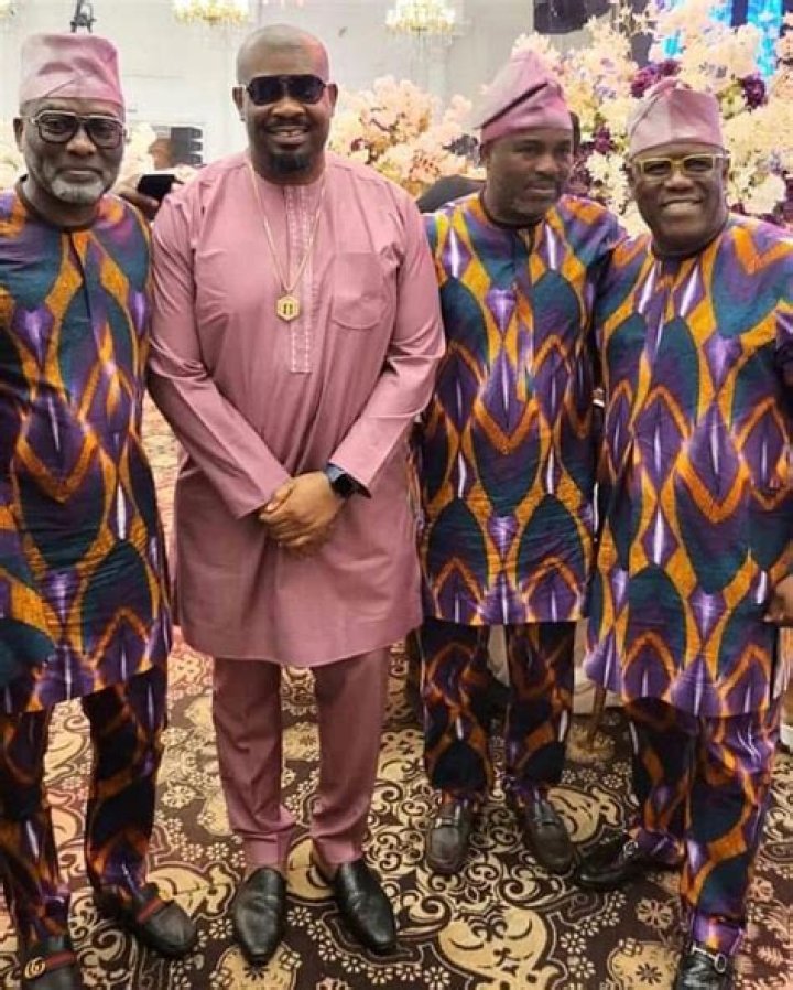 
Pretty Mike Attends Don Jazzy’s Mother Funeral With Women Wearing Wearing Large P*N*S Pants 